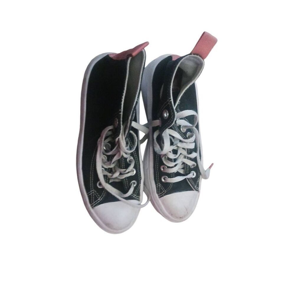 Converse all star chuck taylor platform 5.5 black pink white move Hi